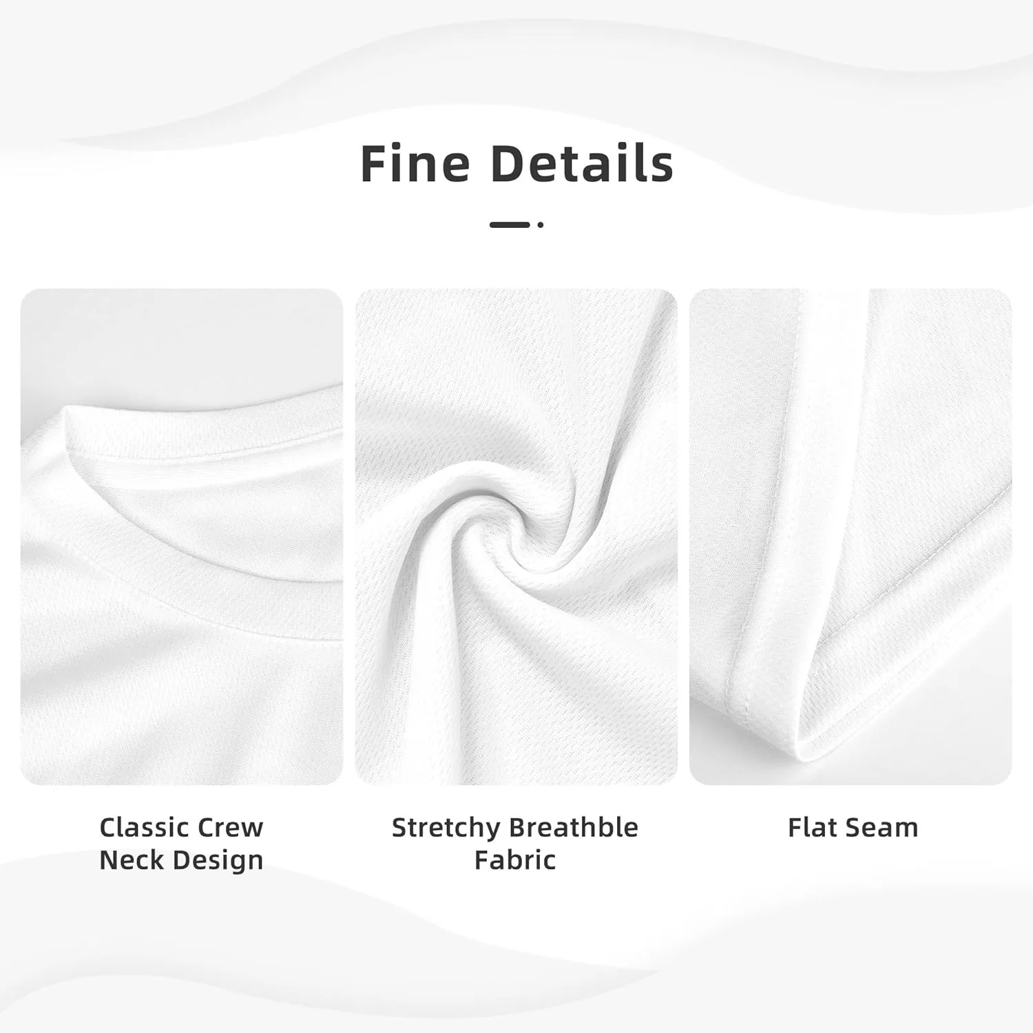 Men's Short Sleeve Mesh T-Shirt Moisture-Wicking Fitted Breathable Lightweight Soft Classic T-Shirt