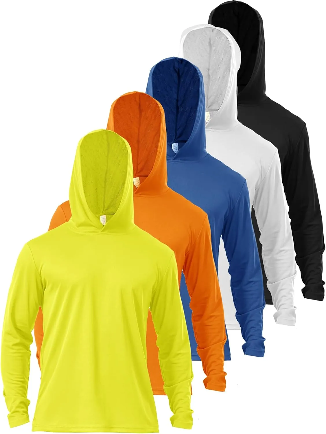 Men’s Sun Protection Long Sleeve Hoodie Rash Guard SPF Lightweight Quick Dry UV Shirts Outdoor Fishing Active Wear