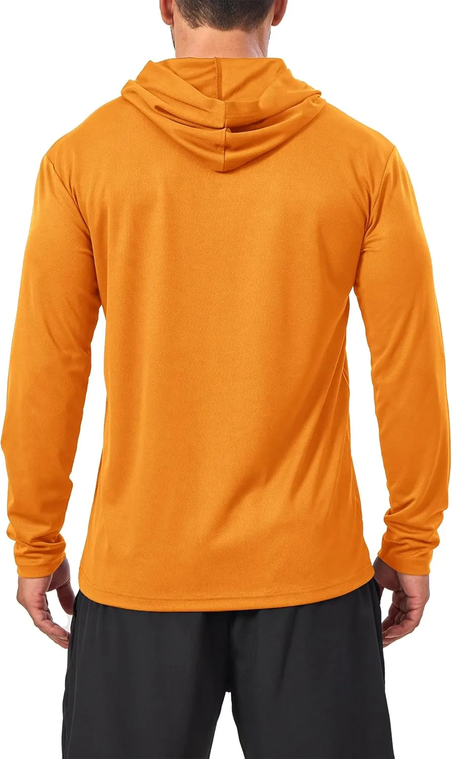 Men’s Sun Protection Long Sleeve Hoodie Rash Guard SPF Lightweight Quick Dry UV Shirts Outdoor Fishing Active Wear