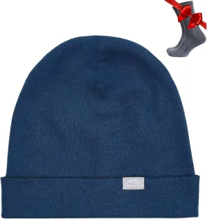 Merino Wool Beanie Men and Women – Cuff Merino Wool Hats for Men and Women - Unisex Adult Beanie Hat and Socks