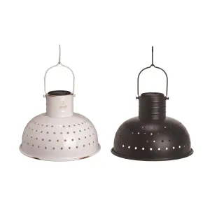Metal Solar Colander Lantern 2 Asst