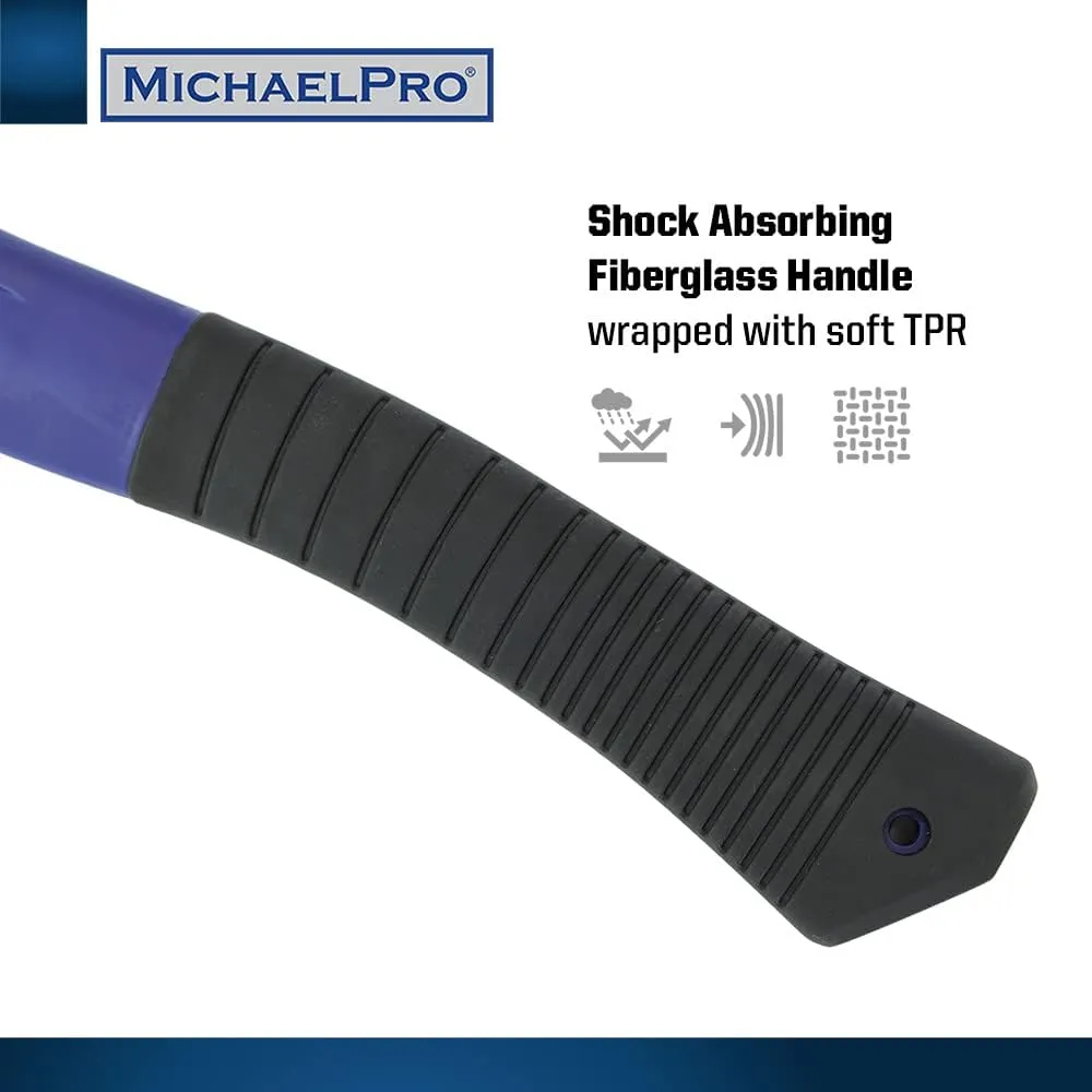 MichaelPro MP004004 Camping Axe | 1.5 lbs, 13.5-Inches | Shock Absorbing Fiberglass Handle | Camp Hatchet with Ergonomic Grip