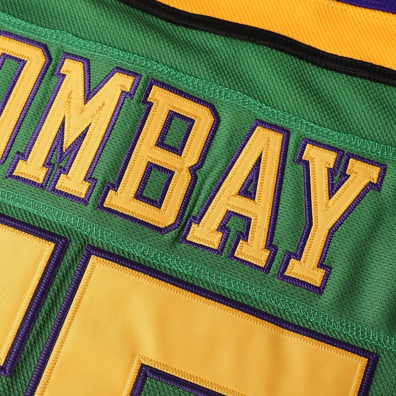 Mighty Ducks Jersey #96 Charlie Conway #99 Adam Banks #33 Greg Goldberg #66 Gordon Bombay Movie Hockey Jersey White Green