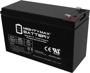 Mighty Max Battery 12V 7.2AH SLA Battery Replaces Eagle Cuda 250 S/Map GPS