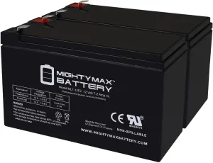 Mighty Max Battery 12V 7Ah F2 Replacement Battery for Eagle Cuda 250 S/Map GPS - 2 Pack