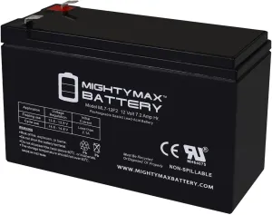 Mighty Max Battery 12V 7Ah F2 Replacement Battery for Eagle Cuda 250 S/Map GPS
