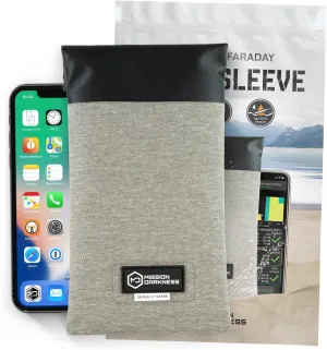 Mission Darkness Dry Shield Faraday Phone Sleeve // Slim Waterproof Dry Bag for Cell Phones   RF Shielding Liner // Signal Blocking, Anti-tracking, EMP Shield, Data Privacy, Electronic Device Security