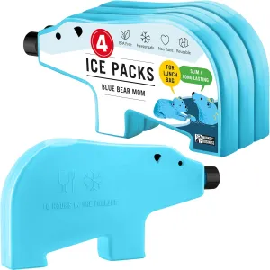 Monkey Business Kids Ice Packs for Lunch Box/Lunch Ice Packs Reusable/Slim Ice Packs Perfect for Your Kid's Lunch Box/Fun Freezer Packs Your Kids Will Love