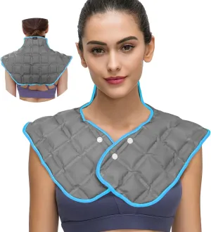 MR.ICE Ice Pack for Neck and Shoulders Upper Back Pain Relief, Reusable Large Neck Ice Pack Wrap for Rotator Cuff Injuries, Swelling, Office Pressure, Upgraded Dry Ice Pack Automatiater Absorption