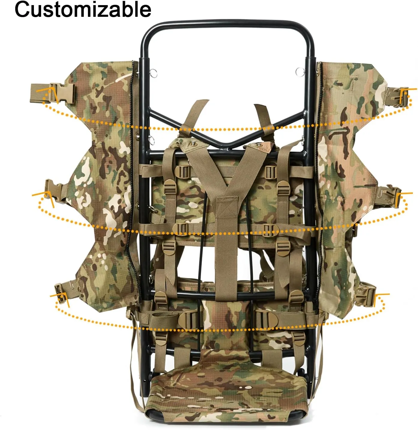 MT Alice Aluminum External Frame Military Army Rucksack Extra Large Load Hunting MOLLE Tactical Design Ripstop Nylon Fabric