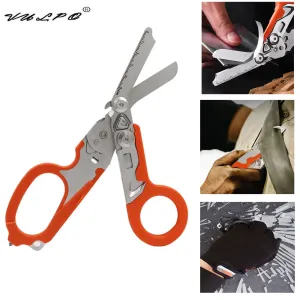 Multifunctional Tactical Folding Scissors | First Aid Gear and Survival Tools | Camping and Hunting Equipment