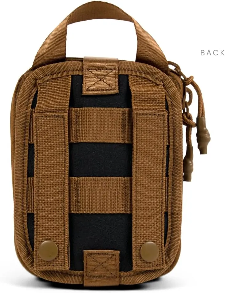 My Medic Sidekick - Camping Hiking and Backpacking First Aid Kit - 70 Items - HSA and FSA Eligible - Small Ifak Great For Travel or Motorcycle - Portable Emergency Kit – Coyote