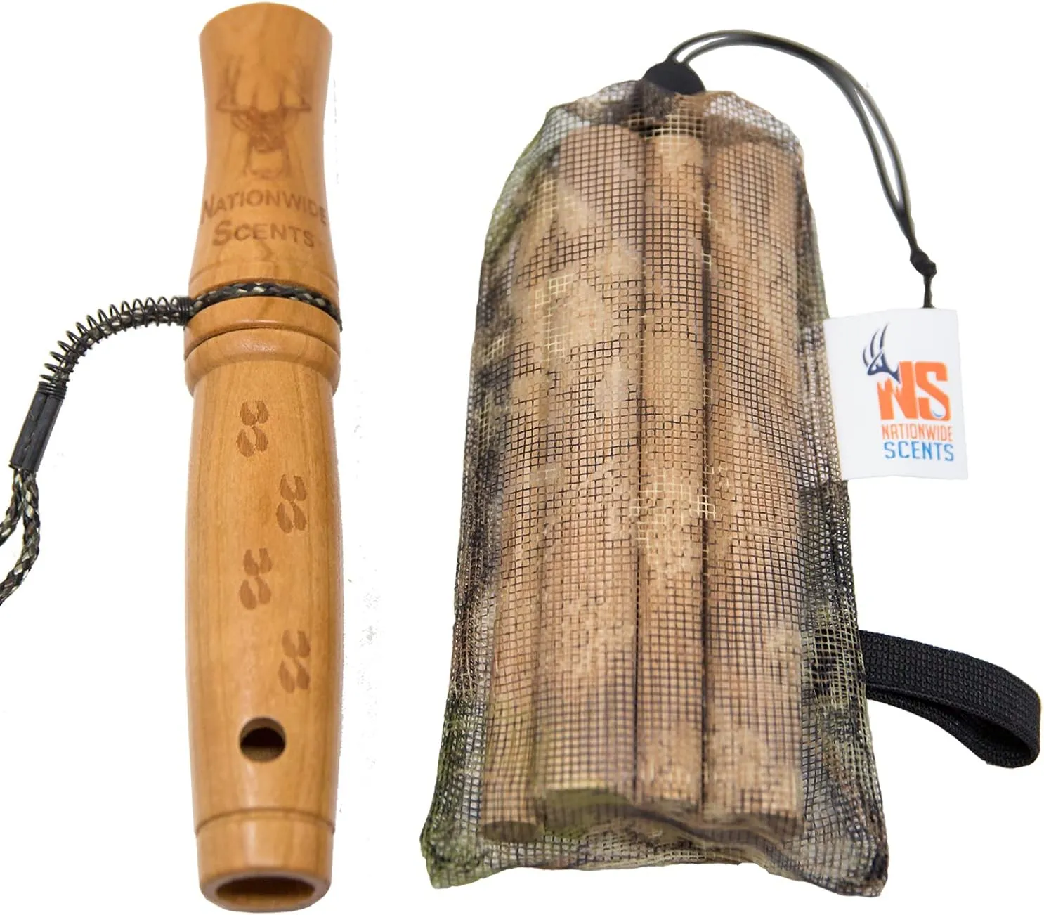 Nationwide Scents Deer Grunt Call and Rattle Bag Combo - Durable, All-Weather Deer Hunting Calls for Whitetail Bucks
