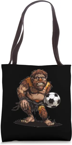 Neanderthal Soccer Player costume for ice age Soccer Lovers Tote Bag