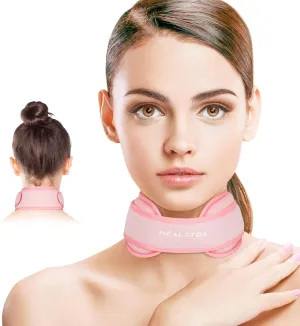Neck Ice Pack Wrap,Cervical Ice Pack,Cold Compress Ice Packs for Neck Injuries Reusable Cold & Hot Therapy Adjustable Flexible Gel Migraine Ice Head Wrap for Neck Pressure (Pink)