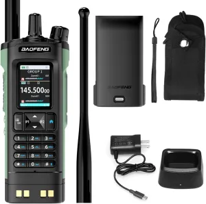 New BAOFENG UV-32 Walkie Talkie GPS 10W Bluetooth APP Programming Multi Band Wireless Copy Frequency Type-C UV32 Ham 2 Way Radio
