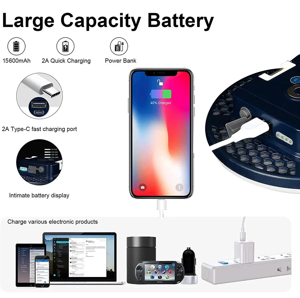 New USB Rechargeable Portable Flashlight 13500mAh Camping equipment Lights LED Lantern Table lamp Outdoor Hiking Night Hanging