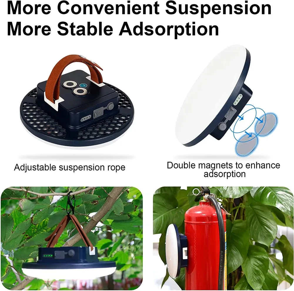 New USB Rechargeable Portable Flashlight 13500mAh Camping equipment Lights LED Lantern Table lamp Outdoor Hiking Night Hanging