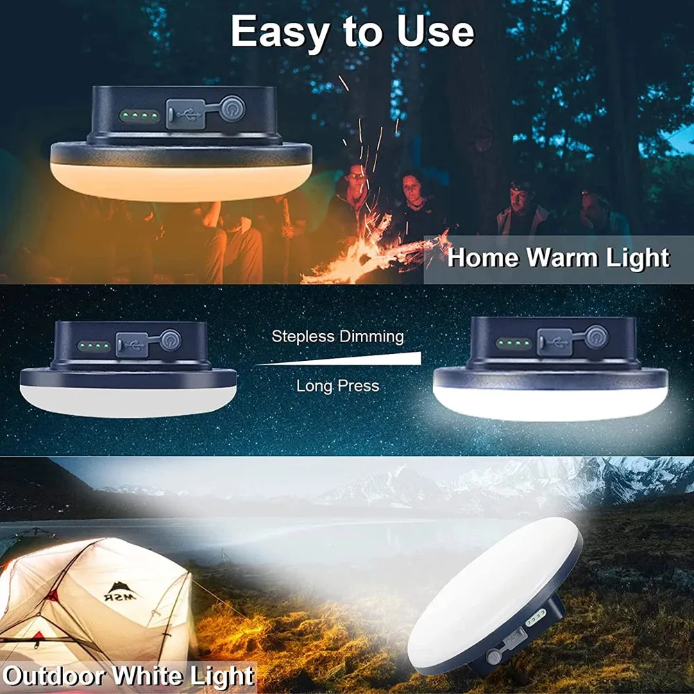 New USB Rechargeable Portable Flashlight 13500mAh Camping equipment Lights LED Lantern Table lamp Outdoor Hiking Night Hanging