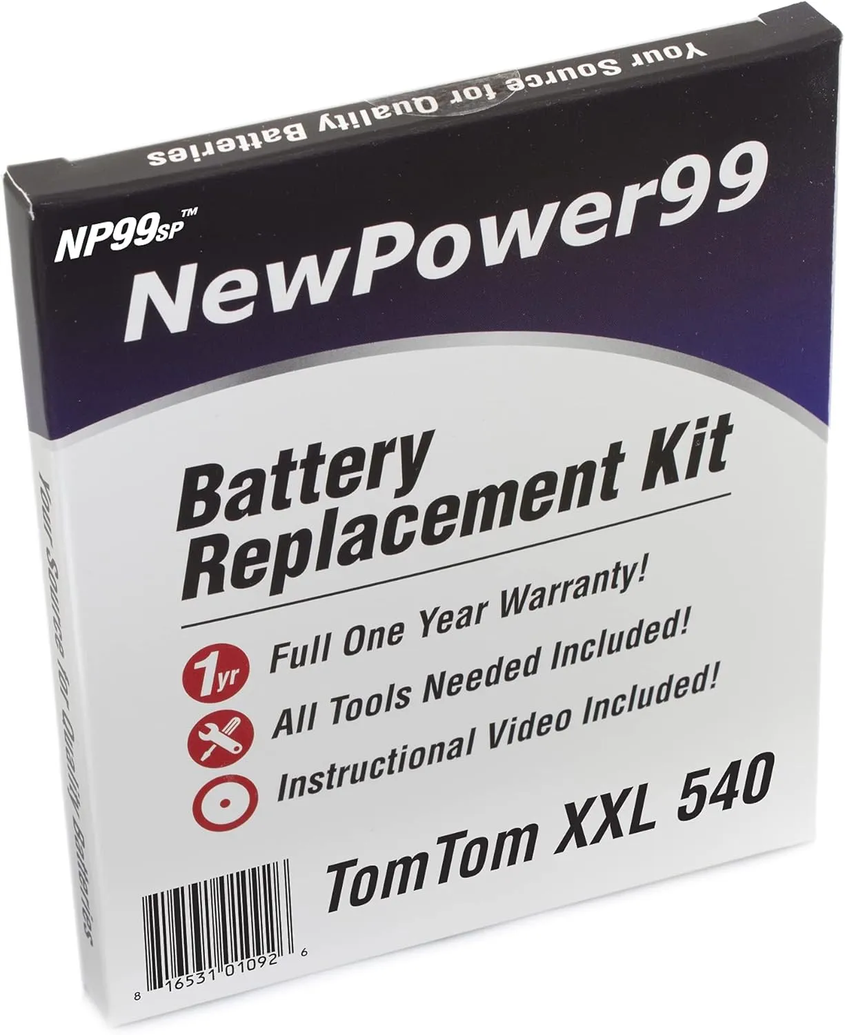NewPower99 Battery Replacement Kit with Battery, Video Instructions and Tools for TomTom XXL 540