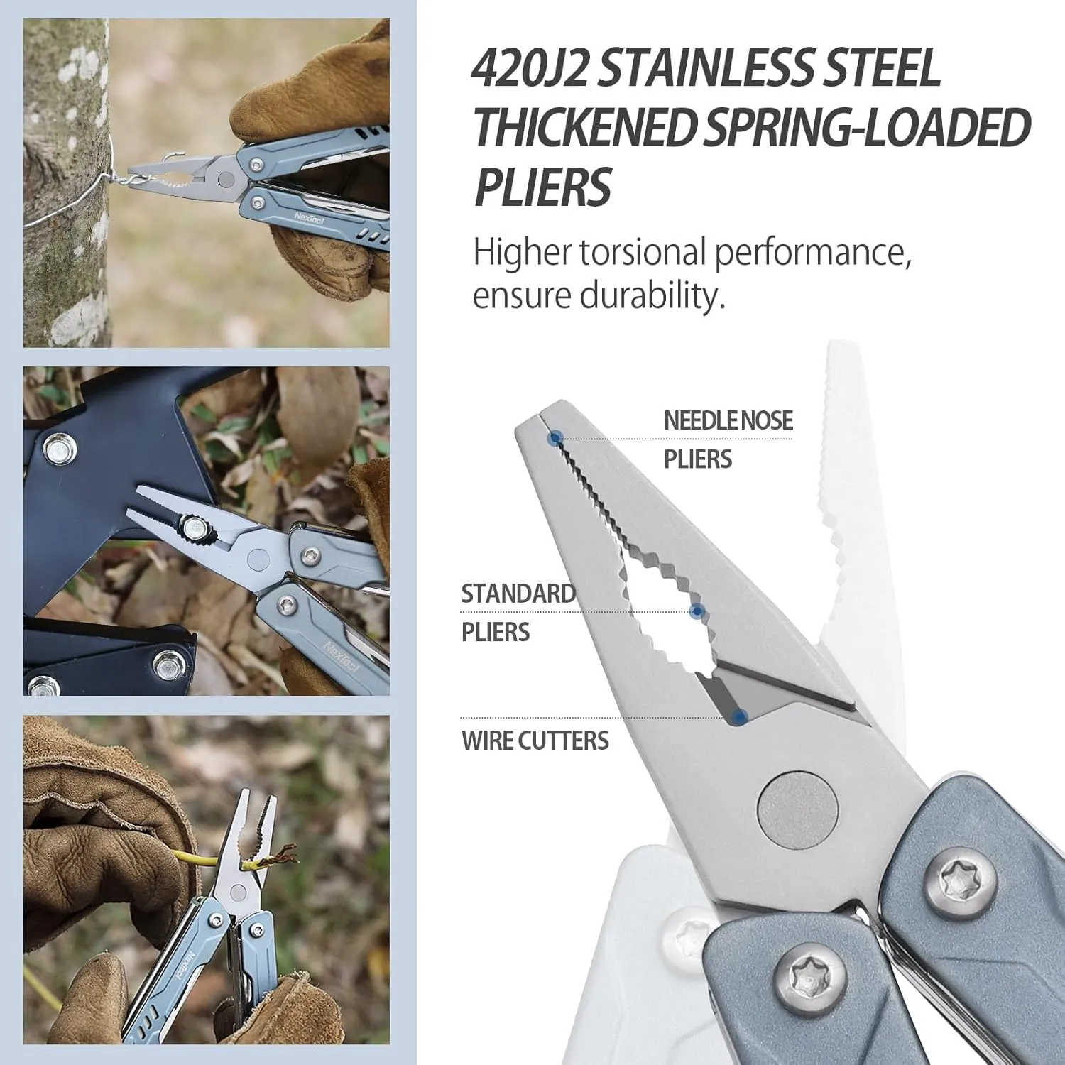 NexTool Mini Sailor S11 Keychain Multitool, 11-in-1 Compact EDC Pliers with Pocket Knife, Scissors & Screwdrivers, Lightweight Small Multitool for DIY, Travel, Camping, and Gift, Cool Gadget for Men