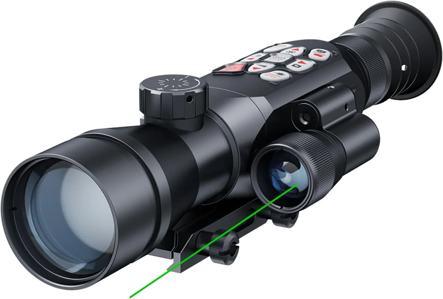 Night Vision Scope for Rifle Infrared Digital Day/Night Scope WiFi Reticle 50mm Lens Hunting Scope with Range Finder Ballistic Calculator,APP,32GB Video Record Compatible with Standard Picatinny Mount