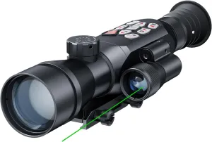 Night Vision Scope for Rifle Infrared Digital Day/Night Scope WiFi Reticle 50mm Lens Hunting Scope with Range Finder Ballistic Calculator,APP,32GB Video Record Compatible with Standard Picatinny Mount