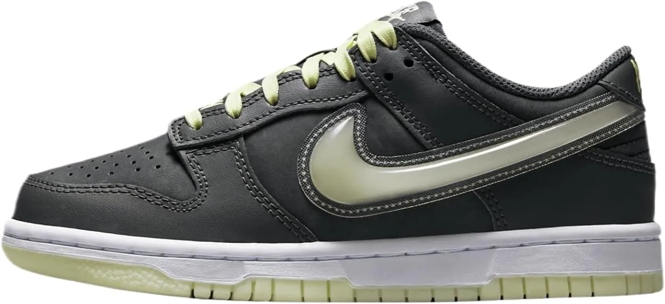 Nike Dunk Low Big Kids' Shoes (HQ3569-068, Iron Grey/Lime Ice/White/Cool Grey)