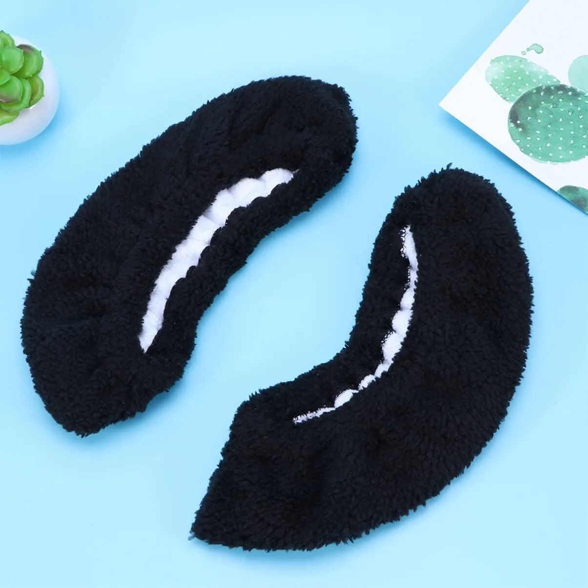 NOLITOY Ice Skate Blade Covers, Elastic Skating Cover Plush Ice Skating Hockey Protectors for Adult Men Women Boys Girls