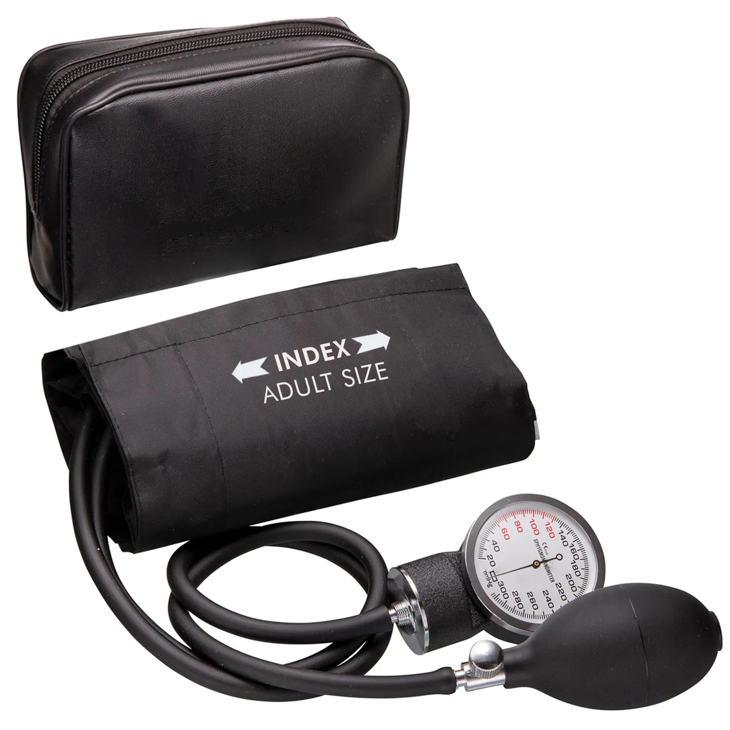 NOVAMEDIC Professional Black Adult Size Blood Pressure Machine, 8.7”-16.5", Aneroid Sphygmomanometer Medical Supplies, Manual Emergency BP Monitor for High Blood Pressure with Carrying Case