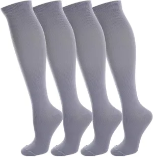 NOVAYARD Compression Socks for Women and Men Support Graduated 15-20 mmHg Medias De Compresion Mujer(4 Pairs)