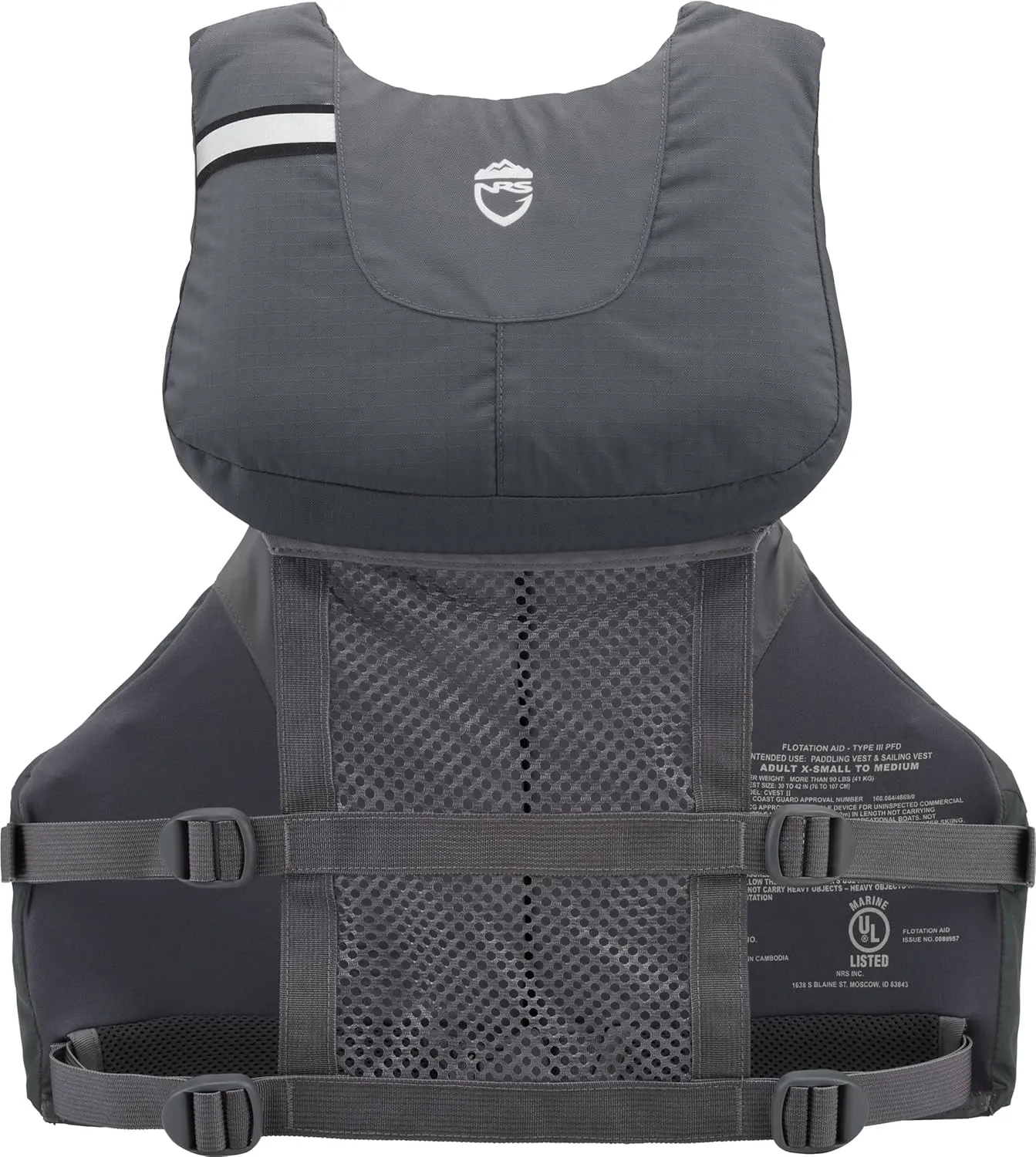 NRS Chinook Fishing Life Jacket for Fishing | Adult USCG Type III PFD | Mesh Back Front Zip Vest with Pockets for Rafting, Kayaking, Paddling