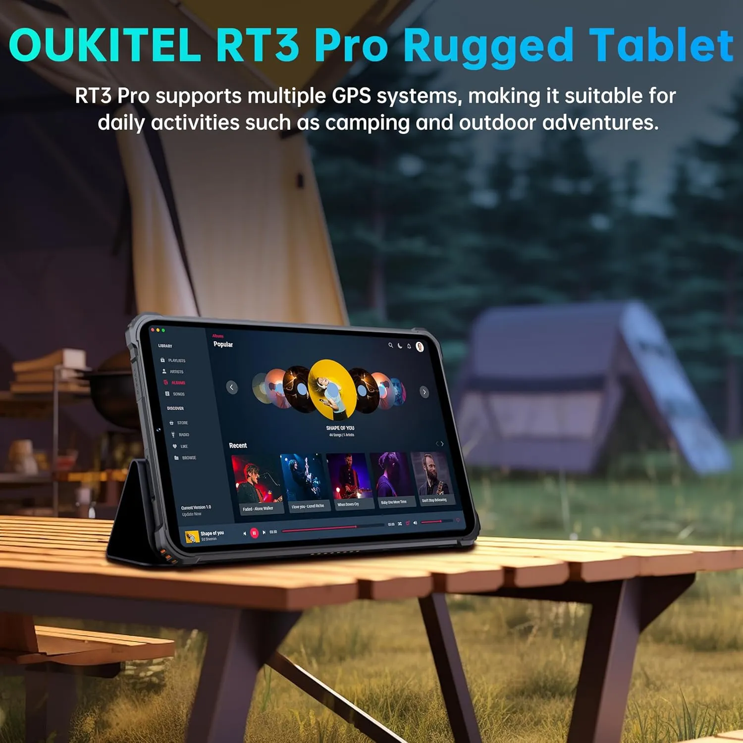 OUKITEL RT3 Pro Rugged Tablet - 8 Inch HD Industrial Android 14 Tablets, 16GB 128GB 1TB Expandable, 5150mAh Battery Tablet PC, 16 8MP Camera, IP68&IP69K, 4G Dual SIM/5G WiFi/BT5.0/NFC/T-Mobile, Orange