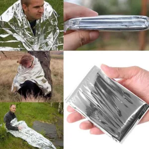 Outdoor Portable PET Silver First aid Blanket Emergency Blanket lifesaving Insulation Blanket Survival Outdoor Products