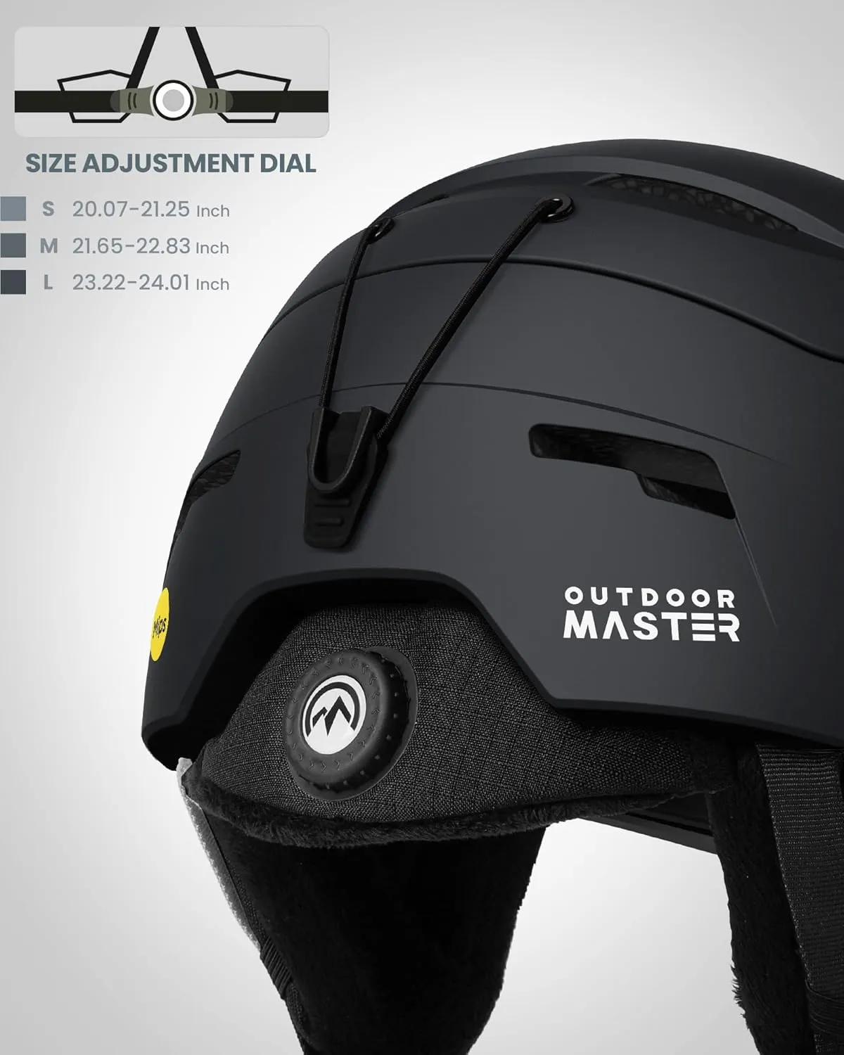 OutdoorMaster ELK MIPS Ski Helmet - Snow Sport Helmet Snowboard Helmet for Men Women & Youth