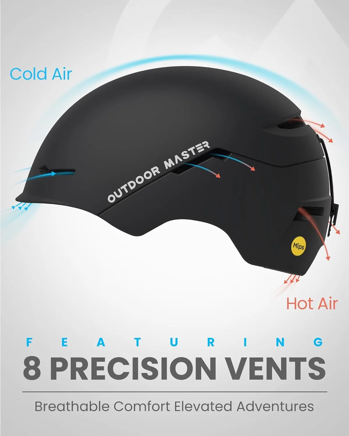OutdoorMaster ELK MIPS Ski Helmet - Snow Sport Helmet Snowboard Helmet for Men Women & Youth