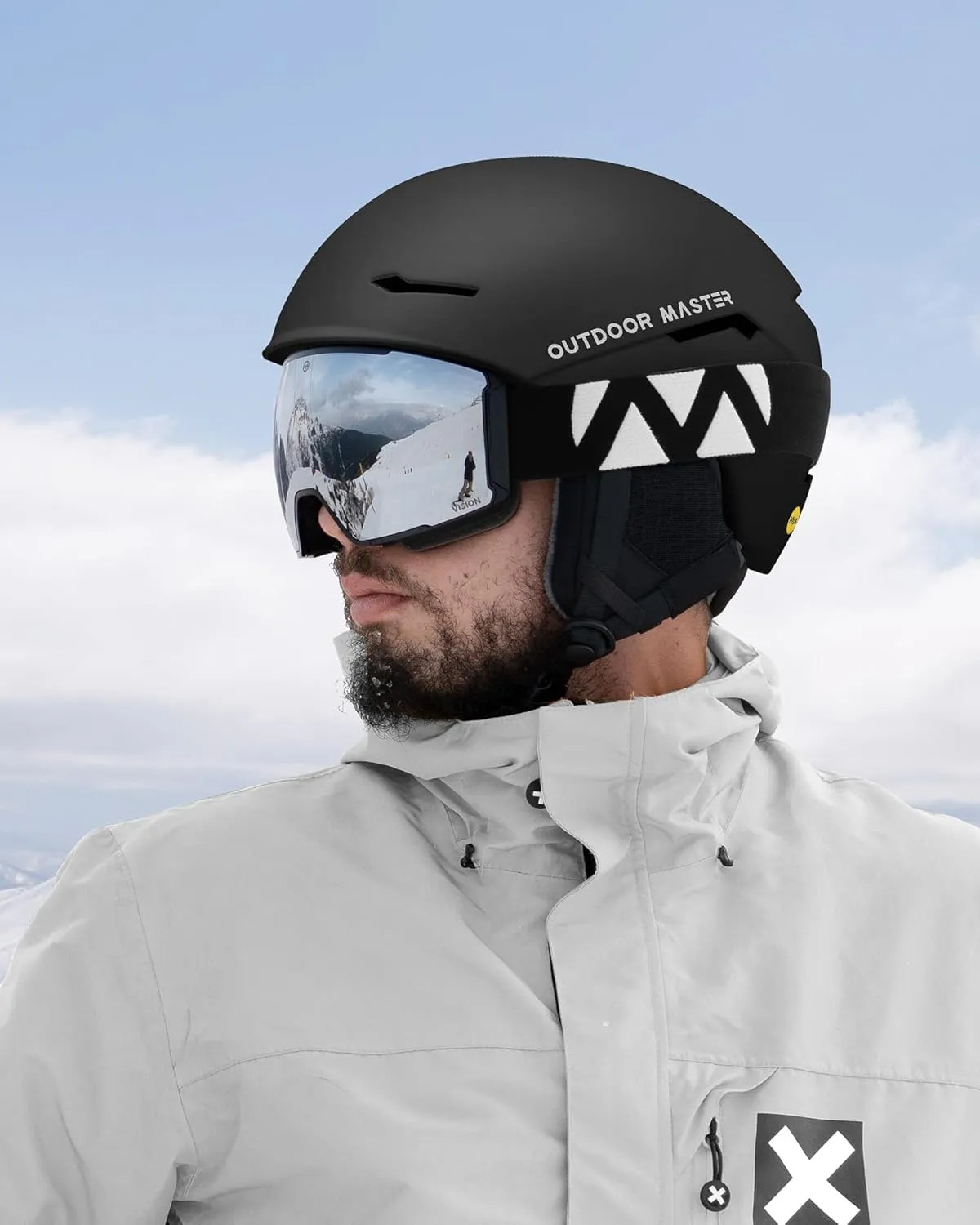 OutdoorMaster ELK MIPS Ski Helmet - Snow Sport Helmet Snowboard Helmet for Men Women & Youth