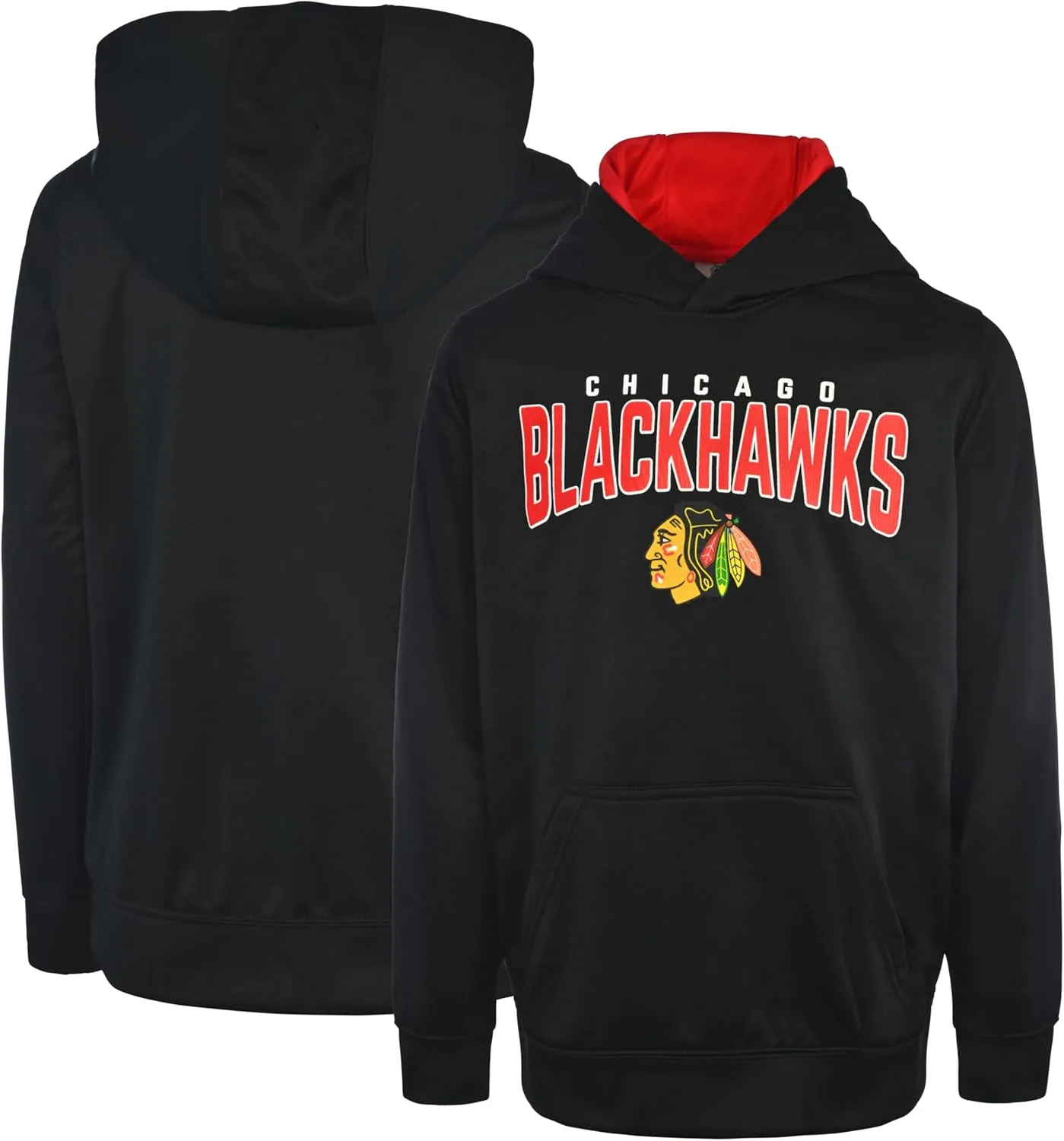 Outerstuff NHL Kids Youth 4-20 Power Play Logo Pullover Performance Hoodie Sweatshirt