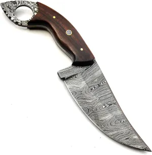 PAL 2000 KNIVES Custom Handmade Damascus Steel 8 Inches Skinner Knife with Sheah 9683