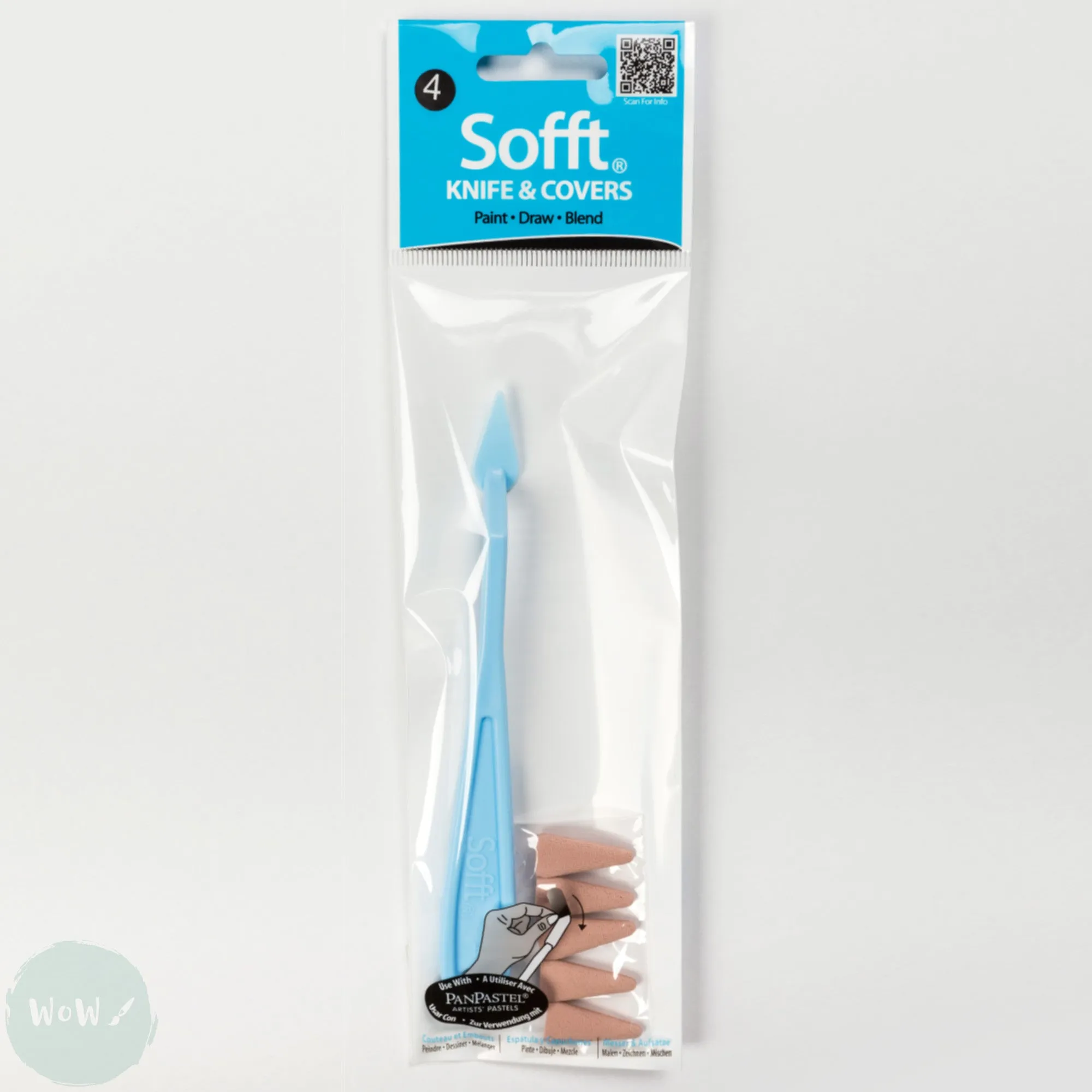 PAN PASTEL - TOOL - 	SOFFT - Knife with 5 Covers (No. 4 Point)
