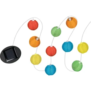 Paradise 10.5 Ft. 10-Light Multi-Color Lantern Solar String Lights