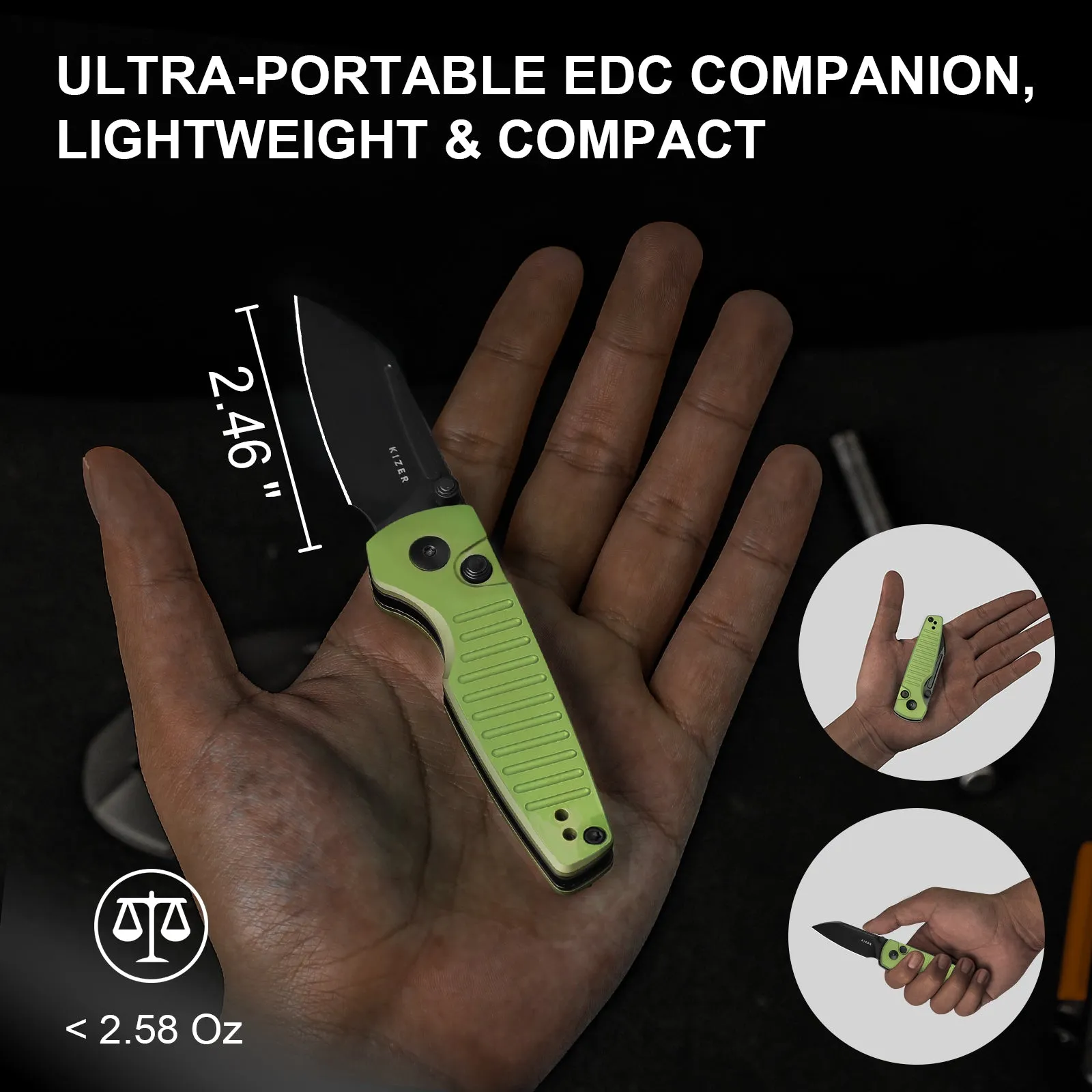 Parakeet | Sheepsfoot Nitro-V   Green Aluminium
