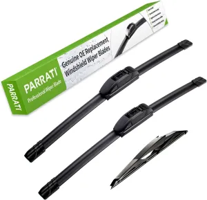 PARRATI® High Performance Premium All-Season Automotive Windshield Wipers with Rear Wiper Blades Replacement for 2011-2021 Jeep Grand Cherokee,Easy to Install 22" 21" 11"(Set of 3)