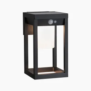 Paulmann - Outdoor Marisol 5.5W LED Solar Lantern with Motion Detection in Black
