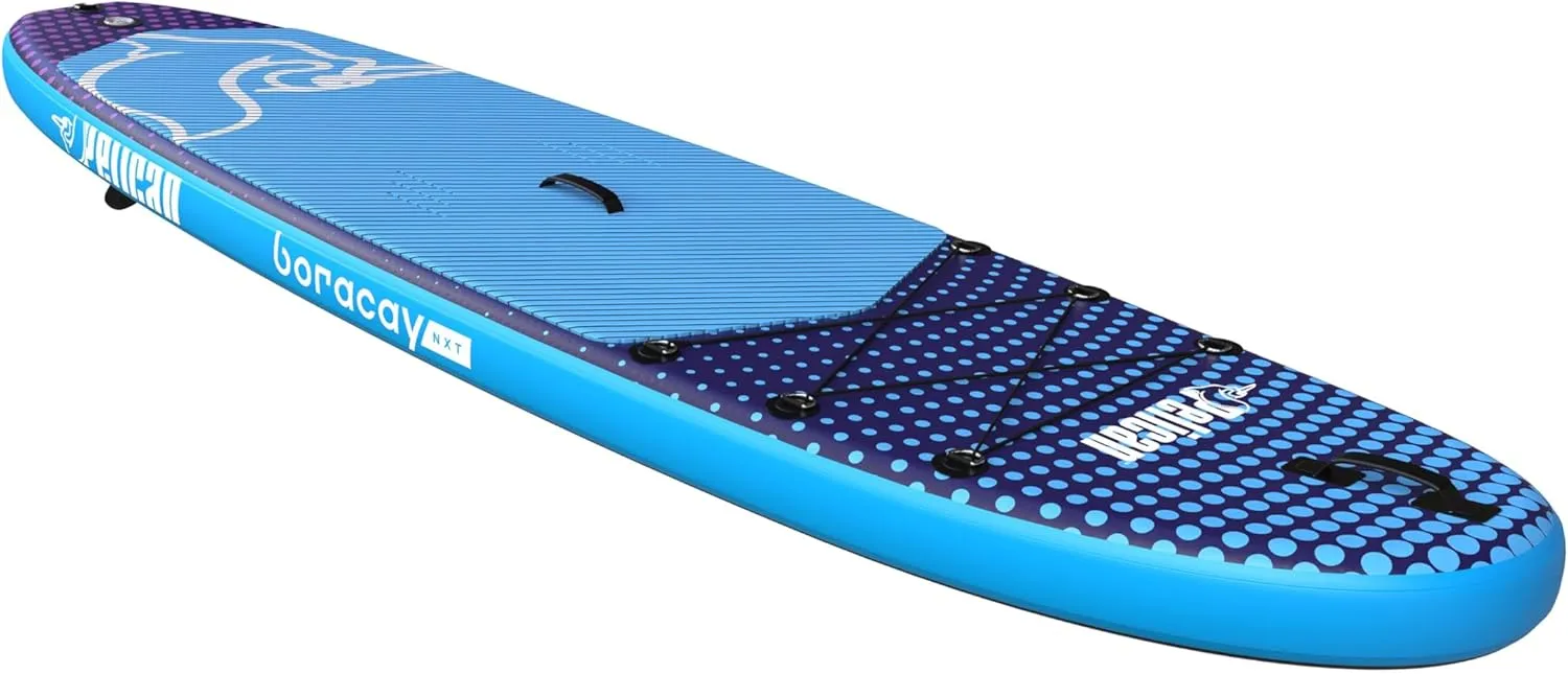 Pelican Boracay Premium Inflatable Stand Up Paddle Board - 3 Pieces SUP Paddle - Accessories, Leash, Hand Pump & Carry Bag - 10 ft