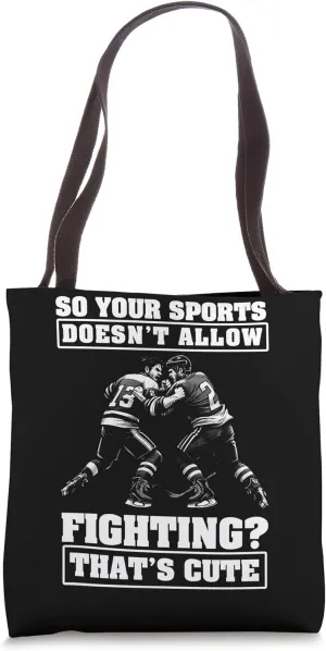 Penalty Box Ice Hockey Enforcer Sin Bin Tote Bag