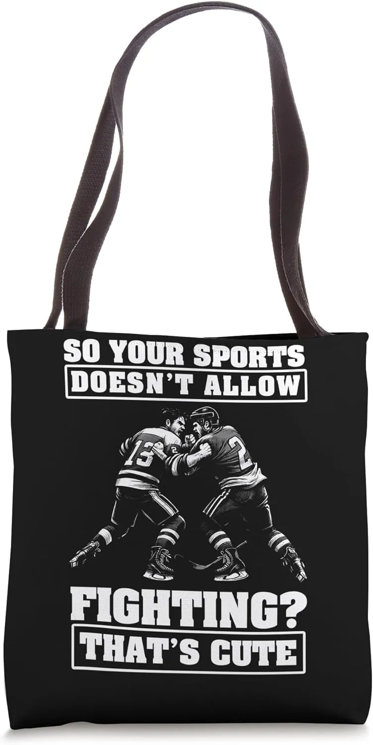 Penalty Box Ice Hockey Enforcer Sin Bin Tote Bag