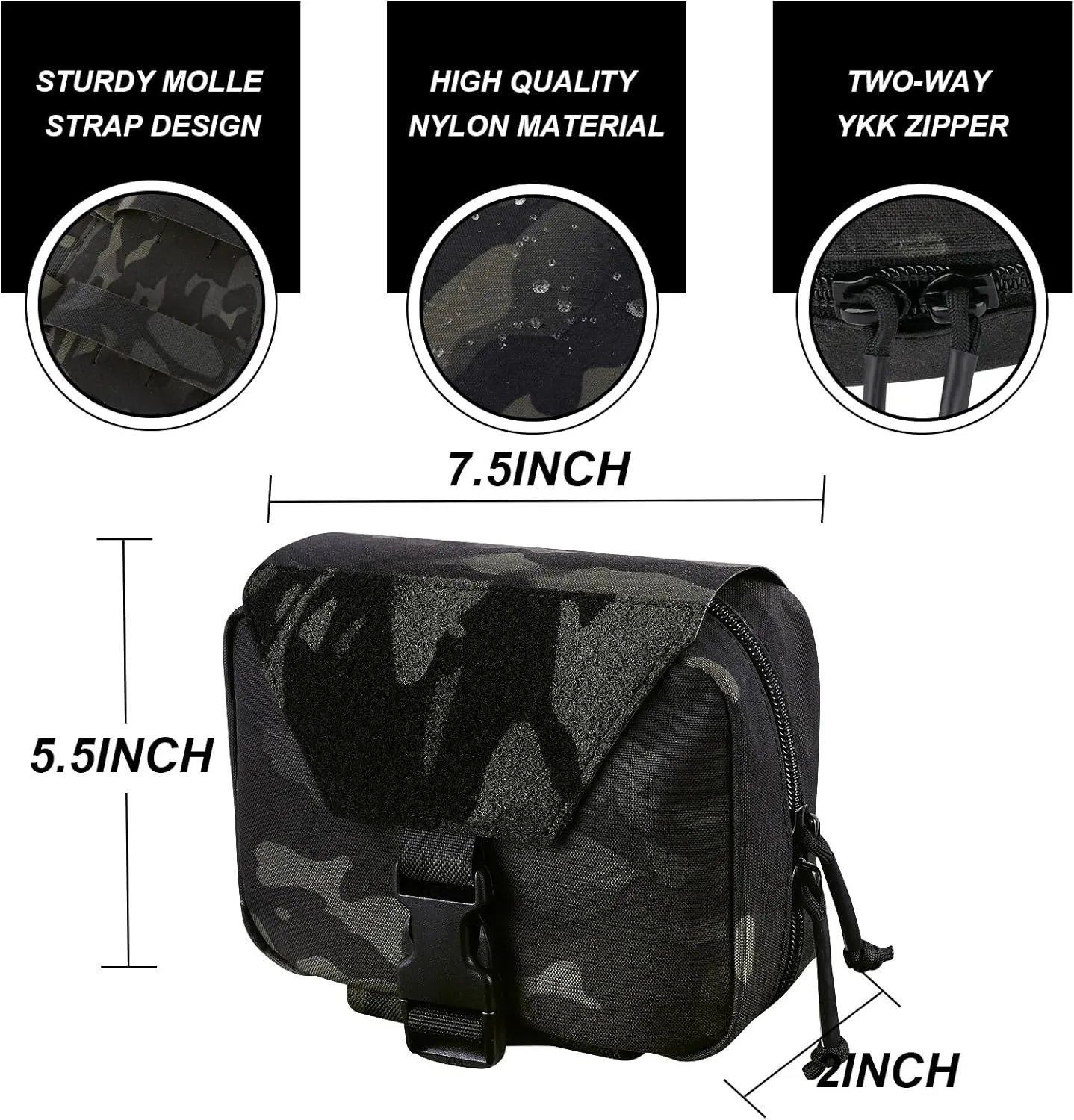PETAC GEAR Tactical Rip Away Medical Pouch Tear Off First Aid IFAK Pouch Molle & Belt Horizontal Outdoor Emergency Survival Bag …