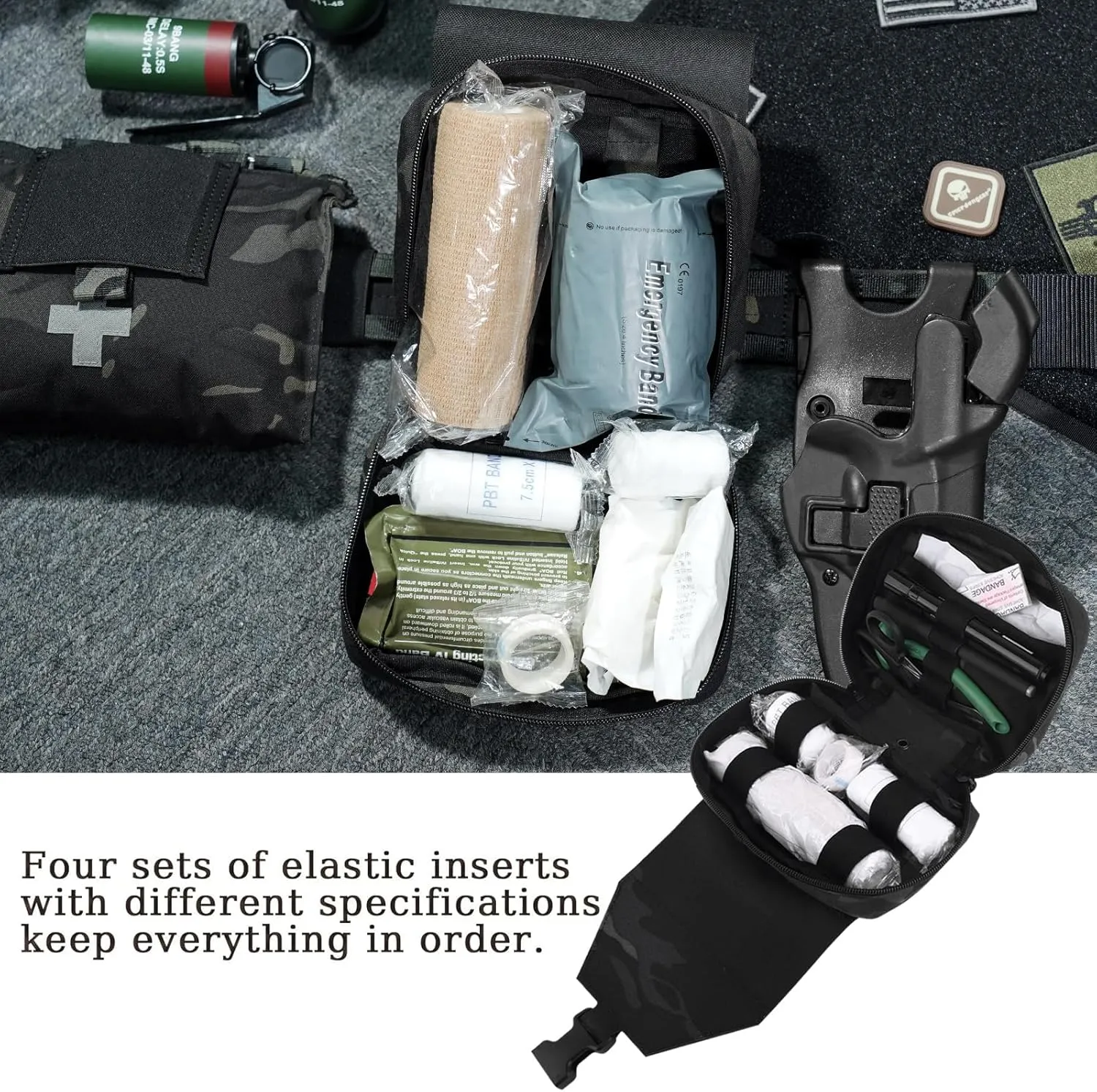 PETAC GEAR Tactical Rip Away Medical Pouch Tear Off First Aid IFAK Pouch Molle & Belt Horizontal Outdoor Emergency Survival Bag …