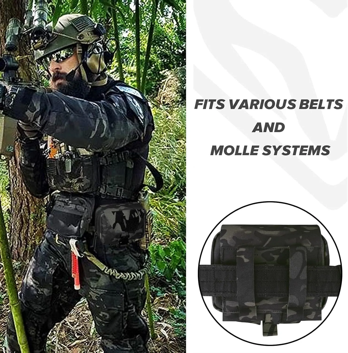 PETAC GEAR Tactical Rip Away Medical Pouch Tear Off First Aid IFAK Pouch Molle & Belt Horizontal Outdoor Emergency Survival Bag …